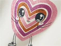 Name It jet stream glitter heart top